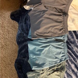 Gray and Blue Athletic Shorts Set Flexwolf brand 3 pair